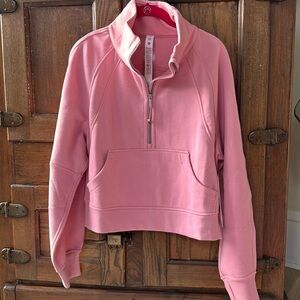 NWT XS/S lululemon oversized scuba funnel neck in “pink tide”.